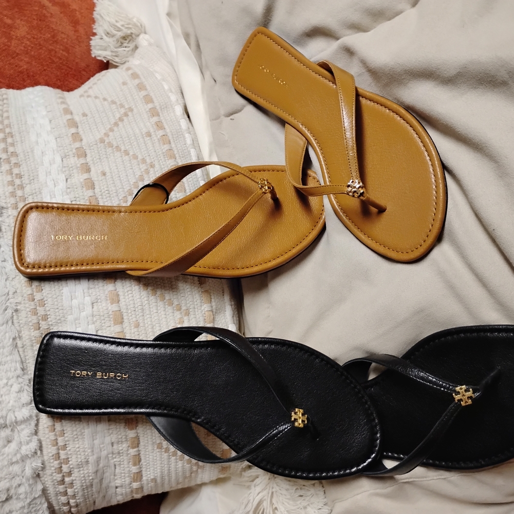 Tory Burch Sandals in Black and Tan